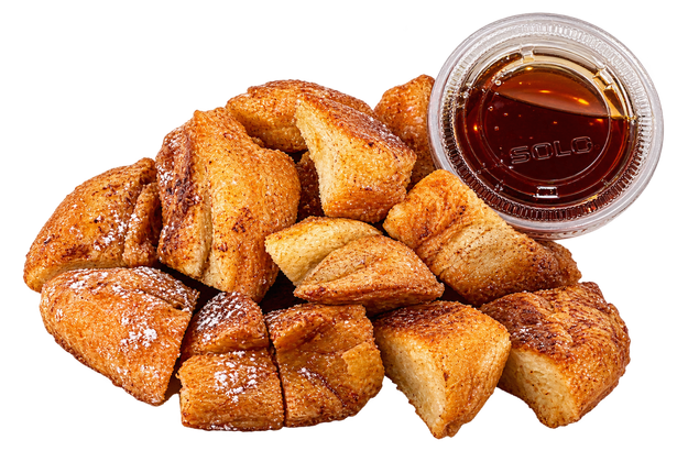Croissant bites with syrup