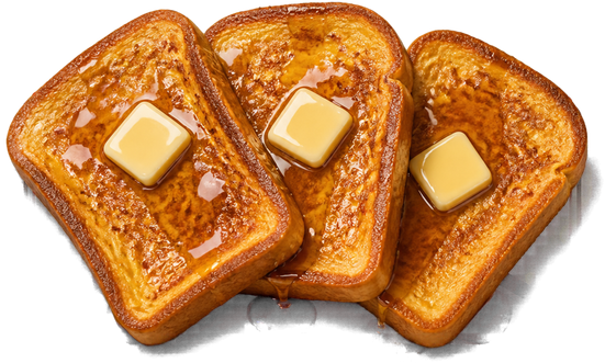 French toast with butter and syrup