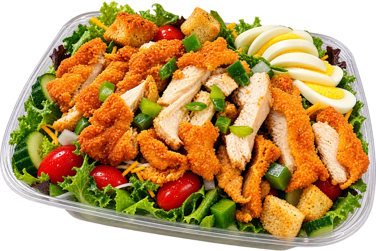 Garden salad with chicken, as pictured on the original Café menu